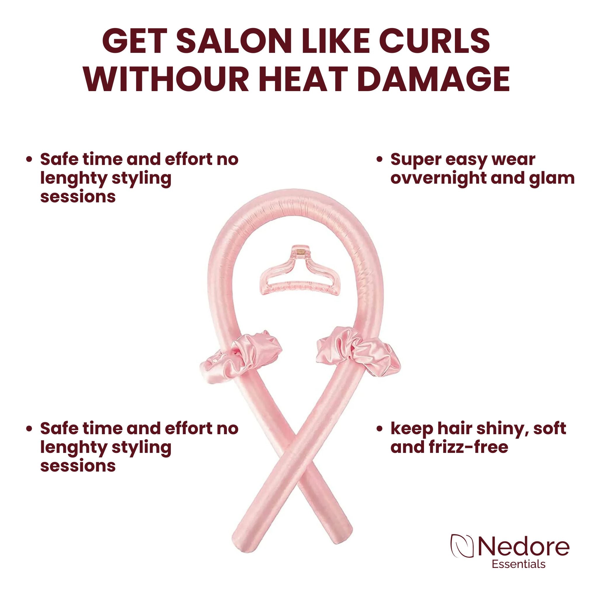 Satin Heatless Hair Curler