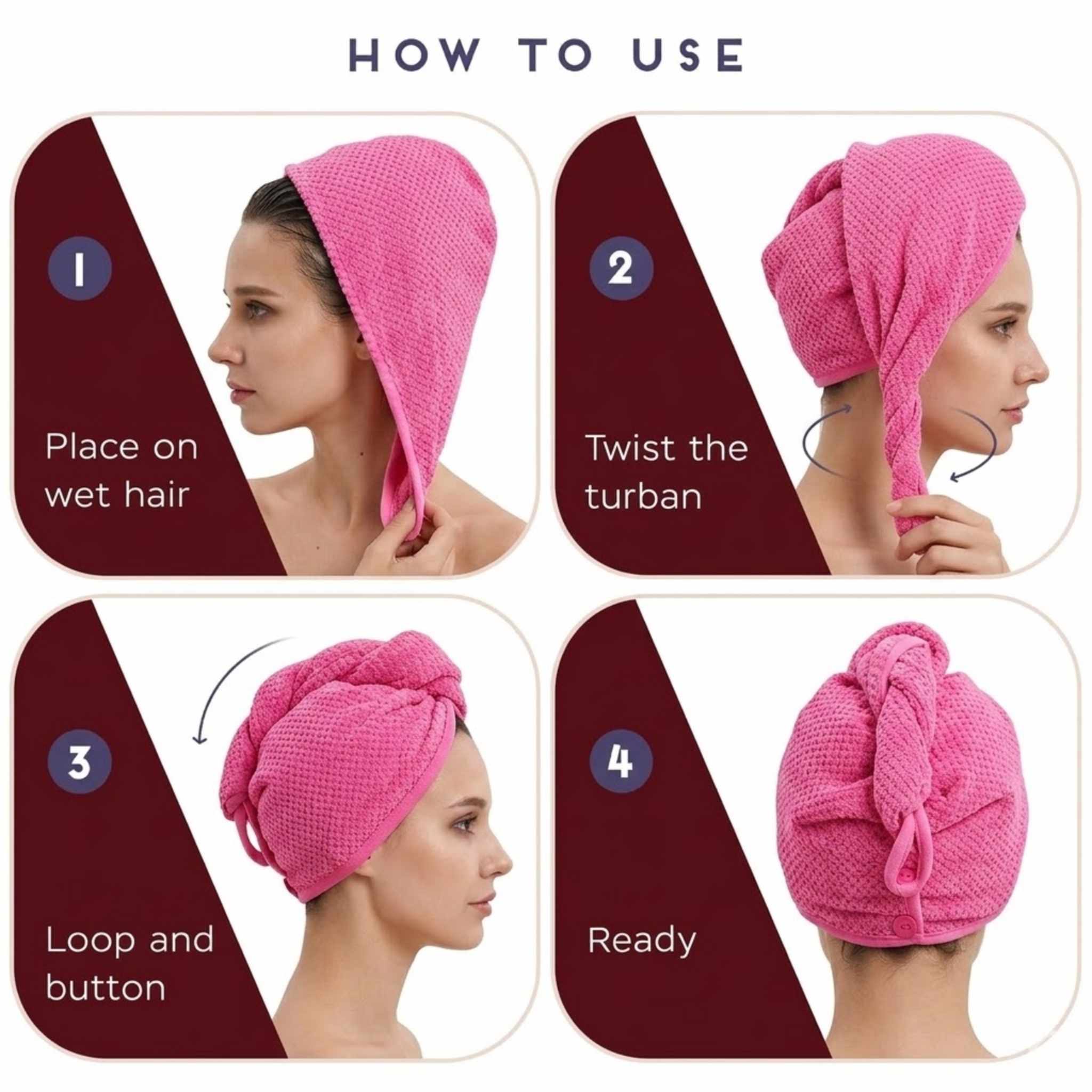 Microfiber Hair Drying Towel