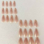 Pointed Almond Shape Mermaid Design with Aura effect Press on Nails
