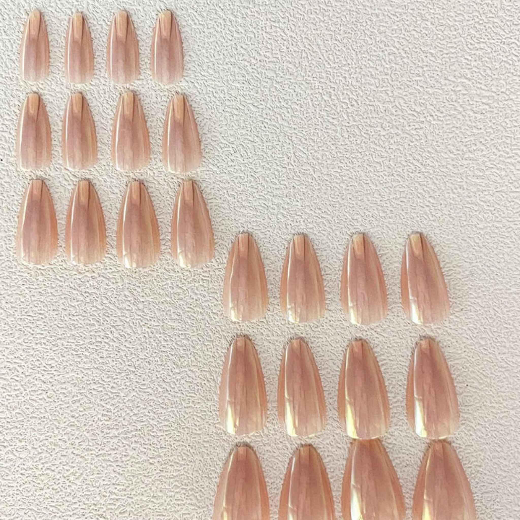 Pointed Almond Shape Mermaid Design with Aura effect Press on Nails