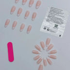 Minimalist white French glossy painted French Tip Press On Nails